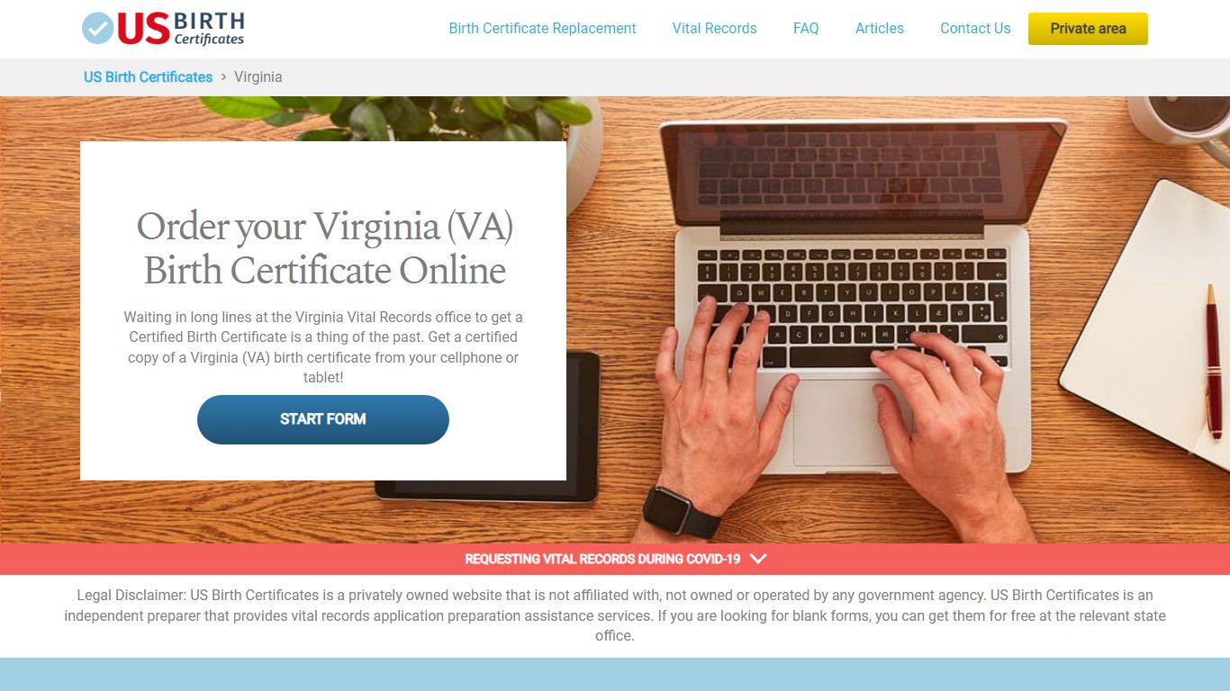 Virginia (VA) Birth Certificate Online - US Birth Certificates